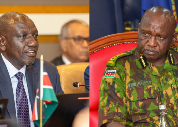 A Photo Collage Of President William Ruto And Police Ig Douglas Kanja. Photo/Pcs/Nps. Haiti
