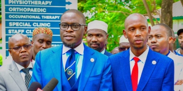 Nairobi Governor Johnson Sakaja And Nairobi’s Chief Environmental Officer, Geoffrey Mosiria, At Mbagathi Hospital On June 20, 2024. Photo/Mosiria X.