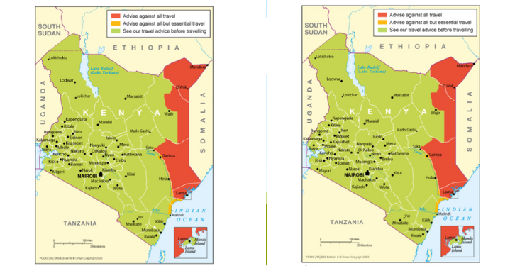 Uk Issues New Travel Advisory For Its Citizens Residing And Travelling To Kenya