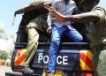 A Man Being Arrested By Police.