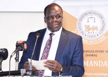 Msmes Cs Wickliffe Oparanya During The Presentation Of The 2023 Annual Sacco Supervision Report. Photo/ Oparanya X