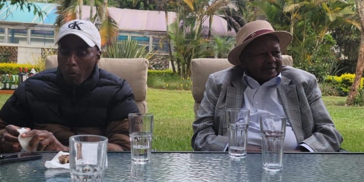 Tetu Mp Geoffrey Wandeto With His Predecessor Francis Thombe Nyammo. Photo/Wandeto X.