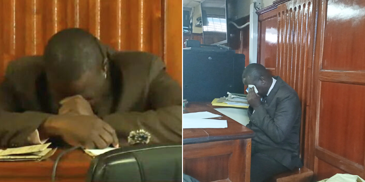 Ex-Ocs Breaks Down In Court, Recalls How He Lost 13 Officers In 3 Months A Collage Of Former Kayole Officer Commanding Station (Ocs) Dennis Omunga Broke Down In Tears.