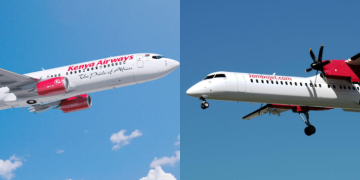 A Photo Collage Featuring A Kenya Airways Plane And A Jambojet Plane Soaring Through The Skies Photo/Kenya Airways/Jambojet