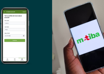 A Photo Collage Of A Person Holding A Phone Displaying The M-Tiba App Photo/Techtrends