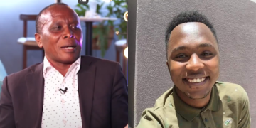 A Photo Collage Of Kimani Mbugua’s Father And The Late Kimani Mbugua Photo/Ghafla/K24