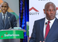 A Photo Collage Of Safaricom Ceo Peter Ndegwa And Equity Bank James Mwangi Photo/Equity Bank/Safaricom Plc