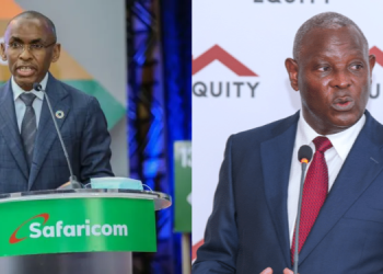 A Photo Collage Of Safaricom Ceo Peter Ndegwa And Equity Bank James Mwangi Photo/Equity Bank/Safaricom Plc