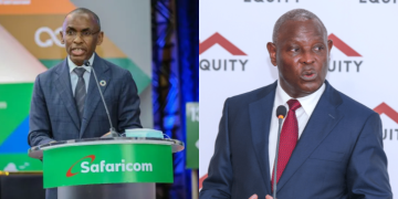 A Photo Collage Of Safaricom Ceo Peter Ndegwa And Equity Bank James Mwangi Photo/Equity Bank/Safaricom Plc