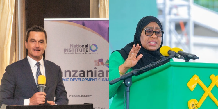 Live Blog: Protests Break Out In Tanzania During General Election A Photo Collage Of Tanzanian Chargé D’affaires Lentz And President Samia Suluhu Photo/Ikulu-Tanzania/Us Embassy Tanzania
