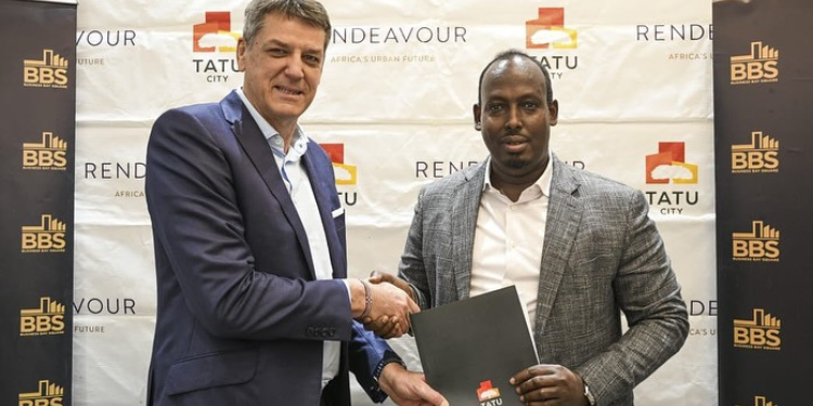 A Photo Of Business Bay Square (Bbs) Founder Abdiweli Hassan During The Signing Of The Investment Deal Photo/Tatu City