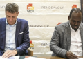 A Photo Of Business Bay Square (Bbs) Founder Abdiweli Hassan During The Signing Of The Investment Deal Photo/Tatu City