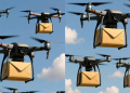 Govt Plans To Use Drones To Deliver National Exams A Photo Of Drones Carrying Packages.