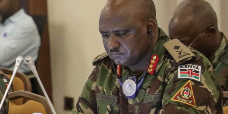 Meet Jeff Nyagah, Kdf Chief Who Has Overseen Farewell Ceremonies For Prominent Kenyans A Photo Of Maj Gen Jeff Nyagah Addressing Journalists In Goma, Democratic Republic Of Congo, On April 22, 2023. Photo/Nation