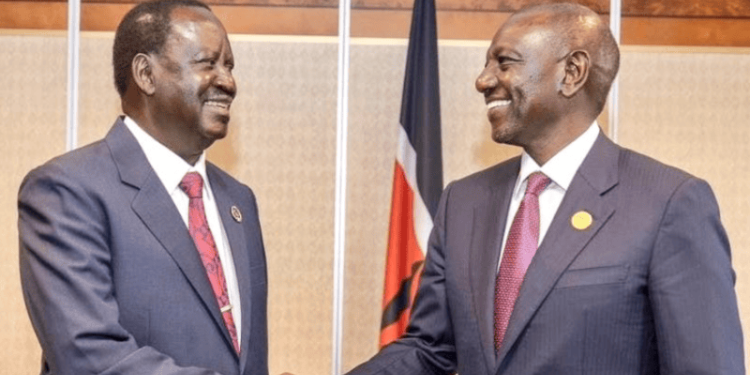 Indian Cardiologist Reveals Raila Odinga’s Last Moments As Medics Tried To Save Him A Photo Of President William Ruto And The Late Former Prime Minister Raila Odinga Photo/Pcs