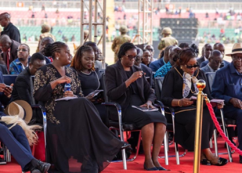 A Photo Of Raila Jr., Winnie Odinga, Mama Ida, And Rosemary Odinga During The State Funeral Of The Late Raila Odinga. Photo/Pcs