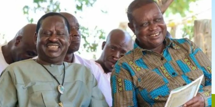 Oburu Under Fire For Attending Wedding Soon After Raila Burial A Photo Of The Late Raila Odinga And Senator Oburu Odinga Photo/Pulse
