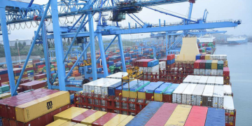A Photo Showing Containers Stacked At The Port Of Mombasa. Photo/Nation