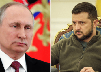 A Side-To-Side Photo Of Russia President Vladimir Putin (Left) And Ukraine President Volodymyr Zelenskyy (Right). Photo/Reuters