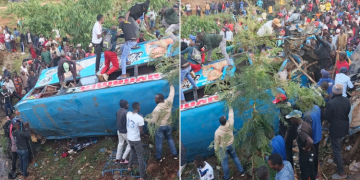 Bus Full Of Passengers Overturns And Plunges Into A River
