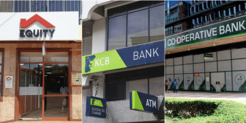 Photo Collage Of Kenyan Equity, Kcb, And Co-Operative Banks. Photo/ Equity, Kcb Co-Op Bank