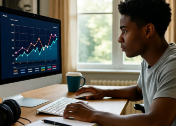 An Online Trader. Photo-Grok