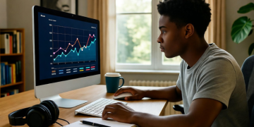 An Online Trader. Photo-Grok