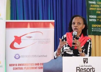 Kuccps Ceo Dr Agnes Wahome In An Event In Naivasha On March 8, 2024.Photo/Kuccps.