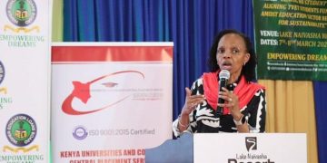 Kuccps Ceo Dr Agnes Wahome In An Event In Naivasha On March 8, 2024.Photo/Kuccps.