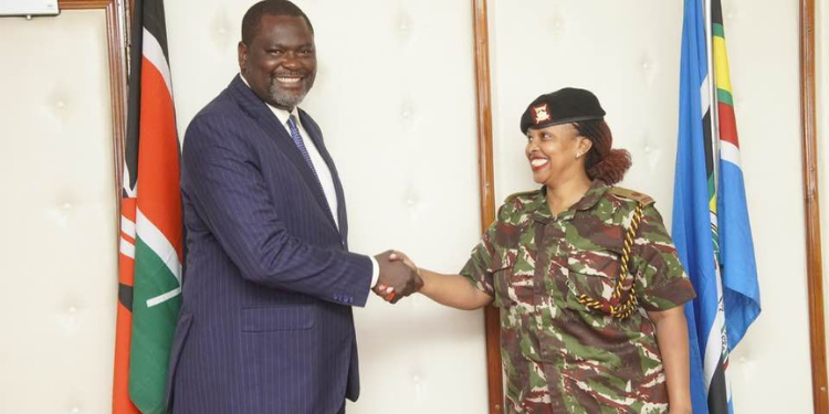 Dagoretti South Sub‑County Commander, Asp Margaret Wanjuhi Gakami With Public Service Cs Geoffrey Ruku