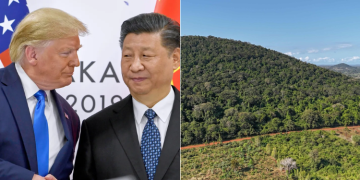 Little-Known Details Of Kenya’s Multibillion Mrima Hill Us And China Are Scrambling For A Coolage Of President Donald Trump, Left, Shakes Hands With Chinese President Xi Jinping In Japan, June 29, 2019 And Mrima Hill. Photo/Susan Walsh (Ap)