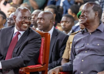 President William Ruto And Former Prime Minister Raila Odinga During The Signing Of A Political Pact At Kicc On March 7, 2025. Photo | Pcs
