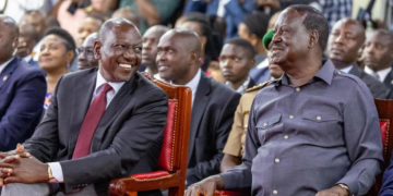 President William Ruto And Former Prime Minister Raila Odinga During The Signing Of A Political Pact At Kicc On March 7, 2025. Photo | Pcs
