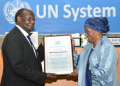 Meet Michael Ndurumo, First Deaf Professor In East Africa And Un Person Of The Year Professor Michael Ndurumo Receiving The Un In Kenya Person Of The Year Award From Director-General, Un Office At Nairobi( Unon) Mrs Zainab Hawa Bangura Photo/Un
