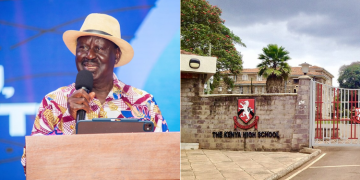 A Photo Of The Former Prime Minister Raila Odinga And The Kenya High School. Photo/Odm. Kenya High