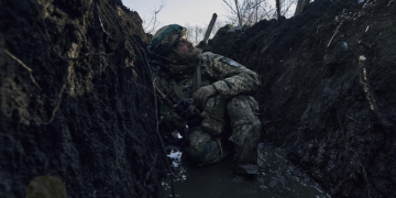 A Soldier Inside An Underground Bunker During The Ongoing Russia-Ukraine War. Photo/ Sputnik X.