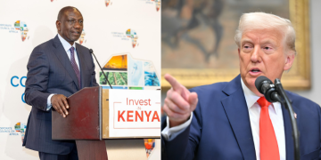 A Photo Collage Of U.s President Donald Trump And President William Ruto. Photo/White House/ State House.