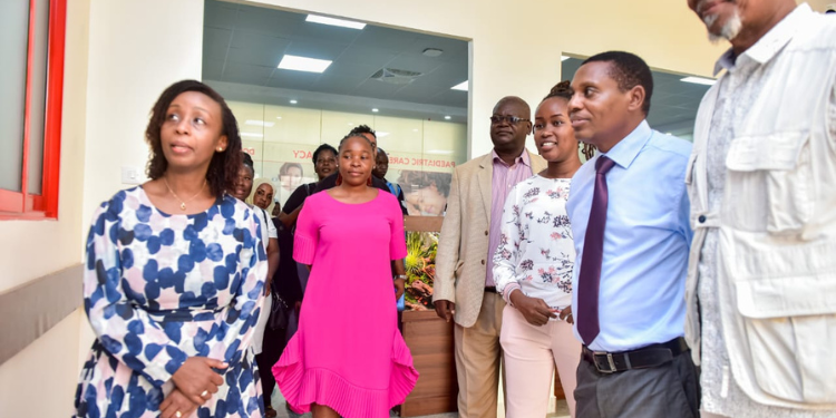 Prof Sarah Kinyanjui: Legal Scholar Who Earned Her Phd At 28 And Became A Professor At 45 Sraha Kinyanjui And Other Officials During The Opening Of Equity Afya Mombasa, Mombasa Mall In 2023. Photo/ Sraha Kinyanjui