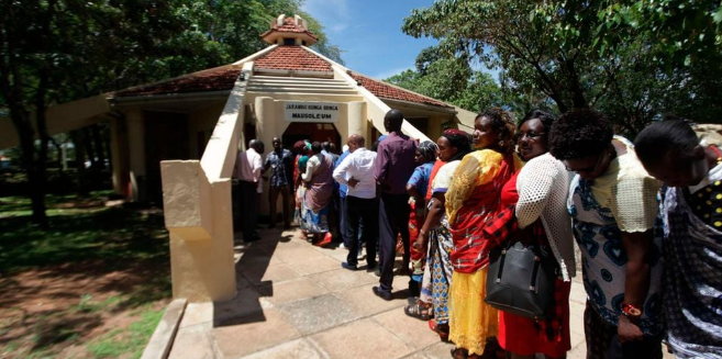 Little-Known Details Of The Oginga Mausoleum Where Raila Will Be Buried Visitors Lining Up At The Mesuem. Photo/ Nmg
