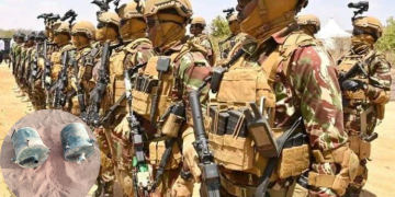 Special Police Squad Thwarts Al-Shabaab Bomb Attack Elite Police Unit, The Special Operations Group (Sog), Stands Guard During A Past Operation, And An Insert Shows An Improvised Explosive Device (Ied). Photo/ Nps . Ctp