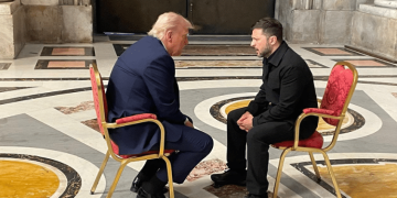 President Donald Trump And Ukrainian President Volodymyr Zelenskyy Held A 15-Minute Private Meeting In A Vatican Basilica During Their Visit To Rome For Pope Francis' Funeral In 2025 Photo/Andrii Sybiha X