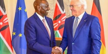 President William Ruto And His Germany Counterpart Dr Frank-Walter Steinmeier At Schloss Bellevue, Berlin On March 27, 2023. Photo/ Pcs.