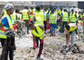 Youth In South B, Nairobi, Cleaning The Nairobi River As Part Of The Climate Worx Mtaani Initiative In 2024. Photo/ Cs Aden Duale X