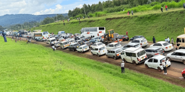 Nairobi - Nakuru Highway Traffic Jam. Photo/Ugc