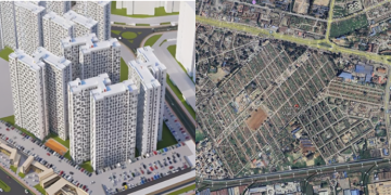 A Photo Collage Of Makongeni Ahp Site Along Jogoo Road In Makadara And A Blue Print Of The Makadara Urban Devt Photo/ Makongeni Affordable Housing Project