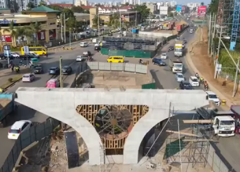 A Photo Showing Construction Of Junction Mall Flyover Along Ngong Road Photo/Pulse