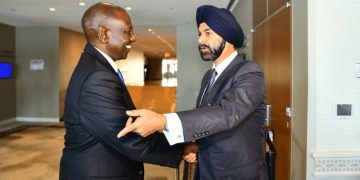 President William Ruto With World Bank President Ajay Banga. Photo/Pcs