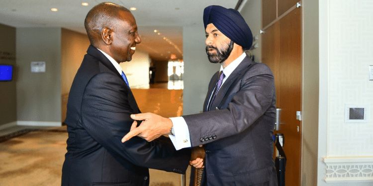World Bank Blocks Ruto Again From Accessing Ksh97 Billion; Issues Another Demand President William Ruto With World Bank President Ajay Banga. Photo/Pcs