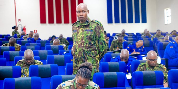 Police Offers Take Exams At National Police Leadership Academy. The Exams Are Administered Under Tight Security