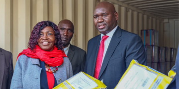 Education Ps Julius Handing Over Kcse Exam Papers In Westland. Photo/ Julius Bitok